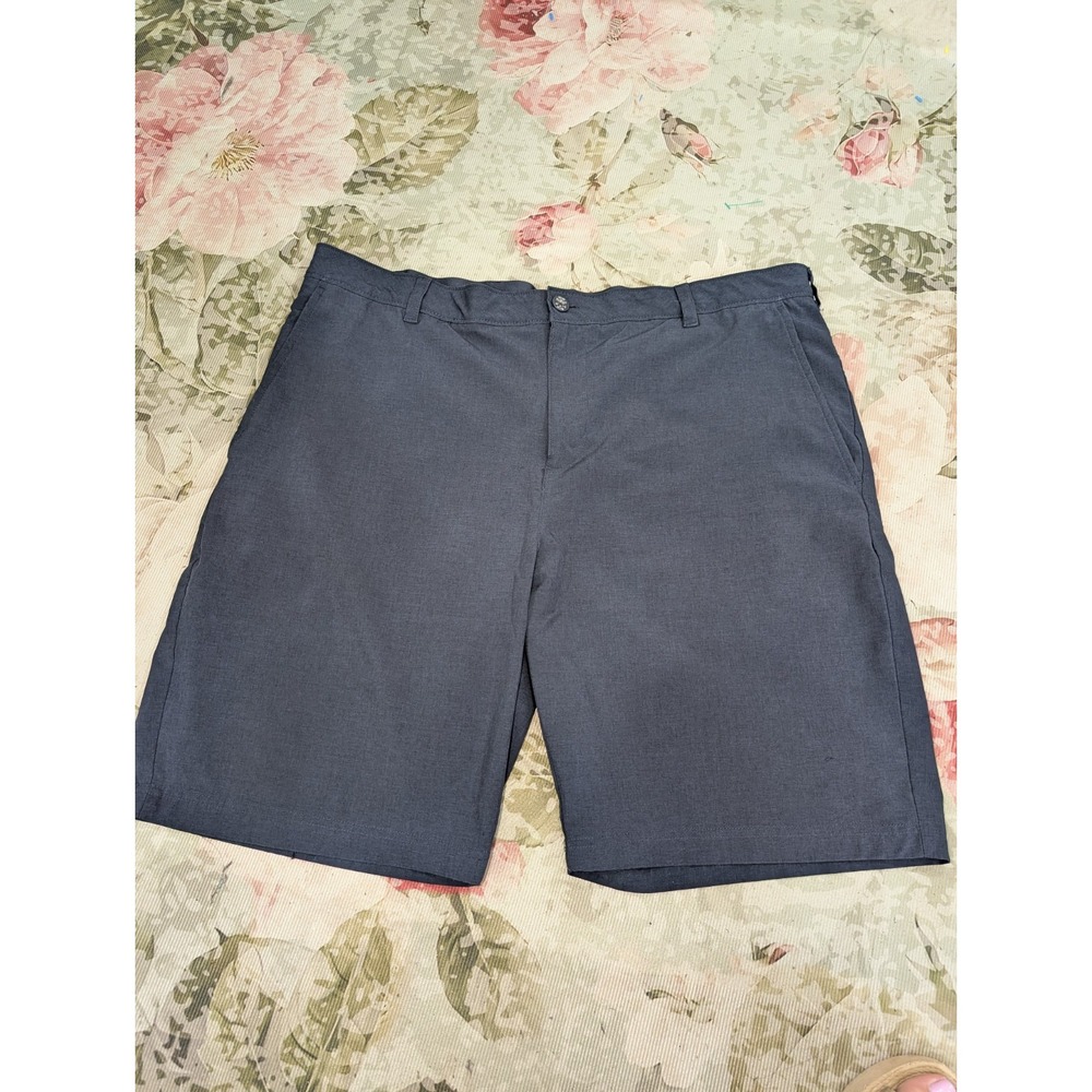 IZOD Golf Mens Navy Blue Flat Front Performance Golf Shorts Size 40